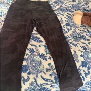 Lululemon Athletica Black Camouflage Leggings